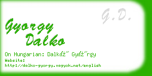 gyorgy dalko business card